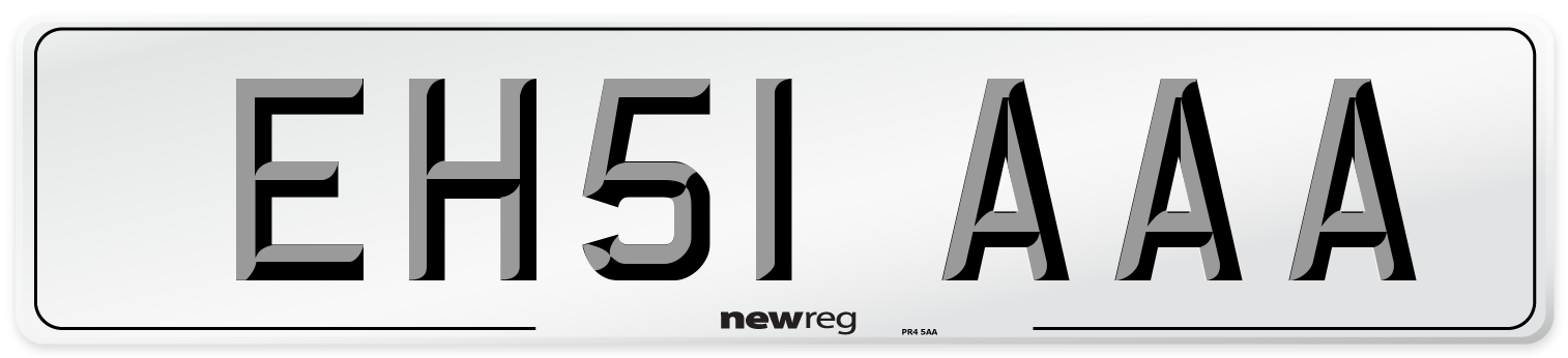 EH51 AAA Number Plate from New Reg